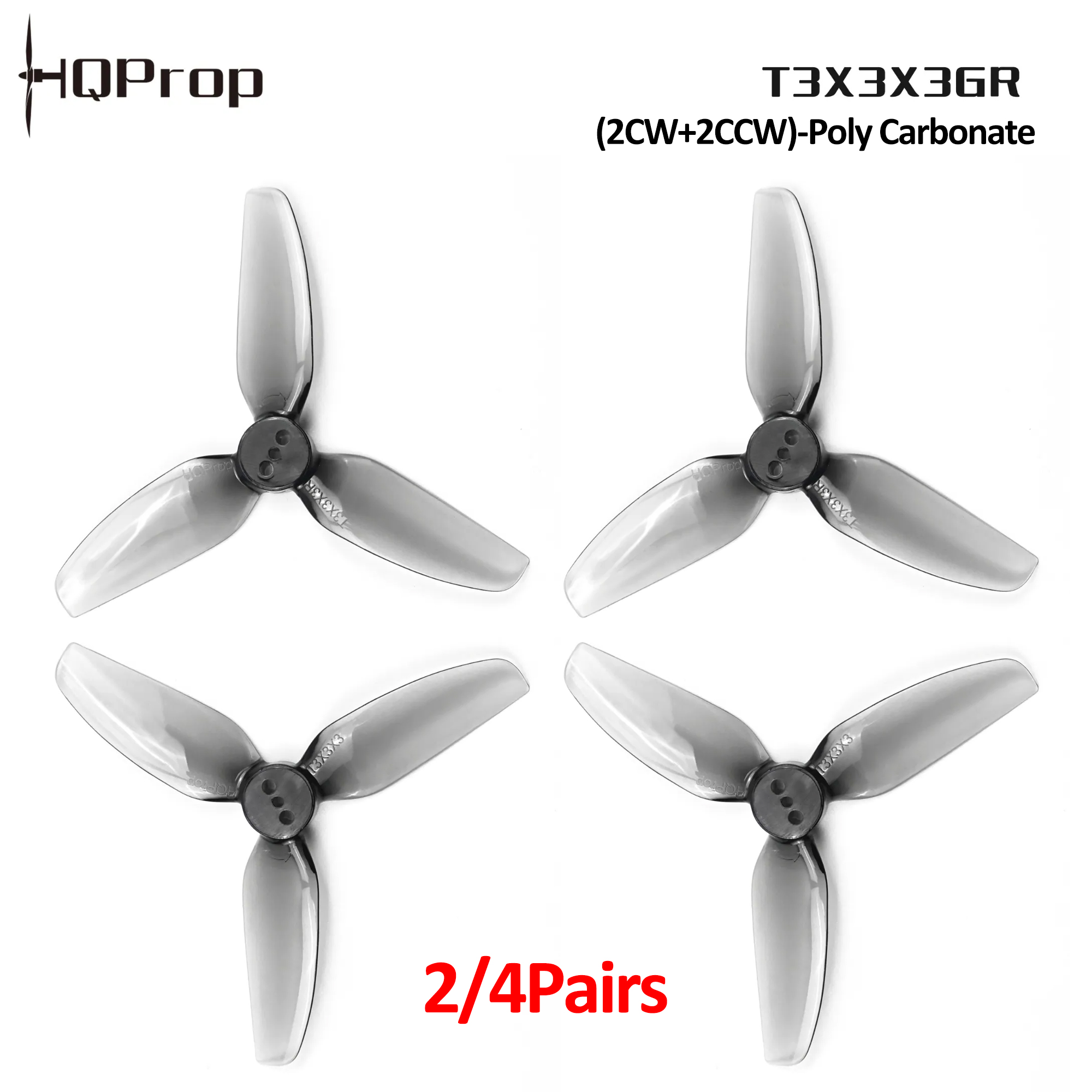 2/4 pares de hélices HQProp T3 - Fpv Drone Propeller reseña y precio